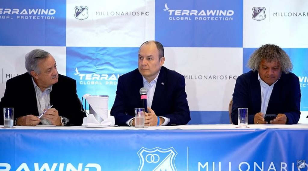 Enrique Camacho Gamero Millonarios FC y Carlos Fernandez CEO Terrawind