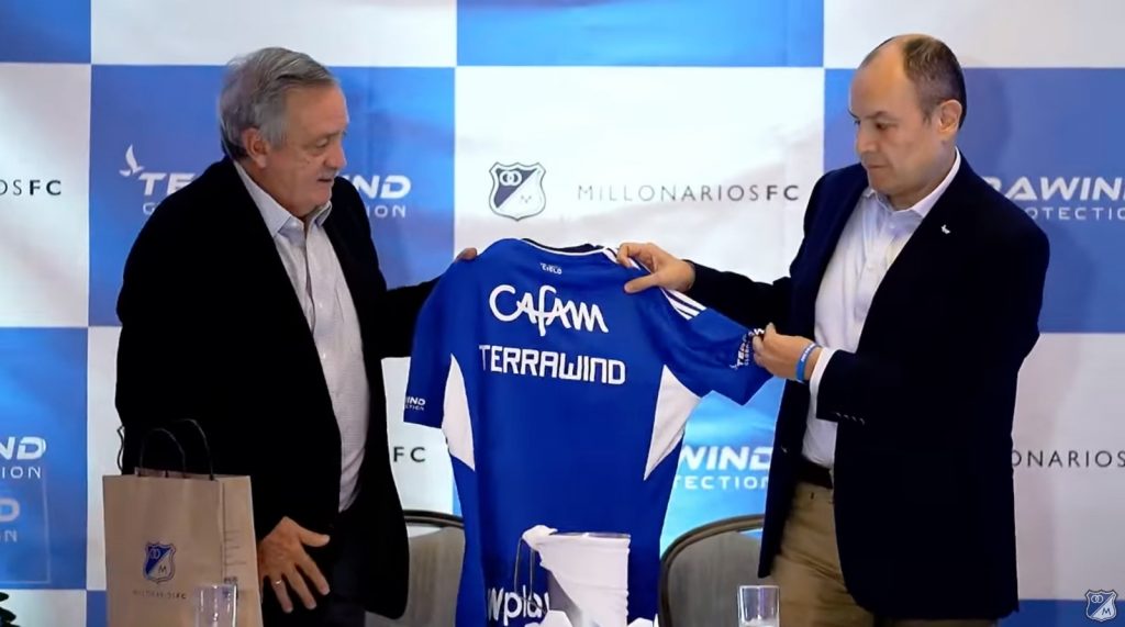 Enrique Camacho Millonarios FC y Carlos Fernandez CEO Terrawind